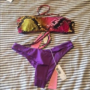 Neon reptile Miss Bikini Luxe medium swim suit